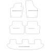 Tappetini per Volkswagen Sharan II 7 posti 09.2010-03.2022 MTM