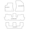 Tappetini velluto per Citroen C4 Grand Picasso 7 posti 10.2006-2013 MTM