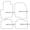 Tappetini velluto per Mitsubishi Colt (Z30) 5 porte 11.2008-2012 MTM