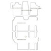 Tappetini velluto per Mercedes Vito autobus 08.2003-2014 MTM