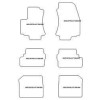 Tappetini velluto per Opel Zafira A 7 posti 1999-04.2005 MTM