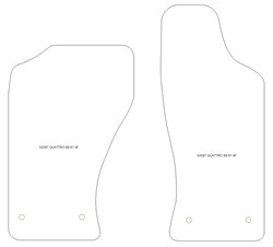 Tappetini per Audi Quattro 1989-1991