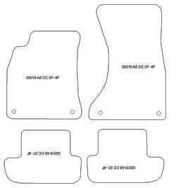 Tappetini auto per Audi A5 (8T3) Coupe / Cabrio 2008-12.2016