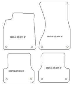 Tappetini auto per Audi A6 (C7) 03.2011-2018