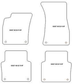 Tappetini auto per Audi A8 (D3) 11.2002-2009