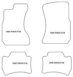 Tappetini auto per Daihatsu Terios I (J100 / J102) (cambio manuale) 1997-2006