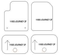 Tappetini auto per Dodge Journey 06.2008-2016