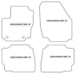 Tappetini auto per Ford Mondeo IV Turnier 09.2007-2014