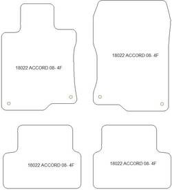 Tappetini auto per Honda Accord VIII Tourer 09.2008-2012