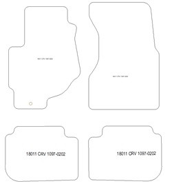 Tappetini auto per Honda CR-V I 1995-2001