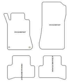 Tappetini auto per Mercedes CLK (W208) 1997-2003