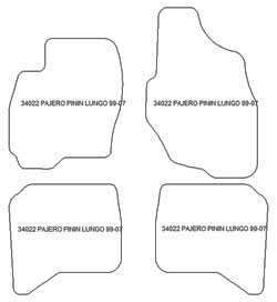 Tappetini per Mitsubishi Pajero Pinin Long 1999-2007 MTM One