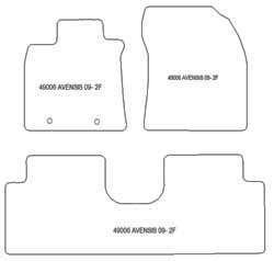 Tappetini auto per Toyota Avensis III 01.2009-08.2018