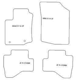 Tappetini auto per Citroen C1 07.2014-11.2021