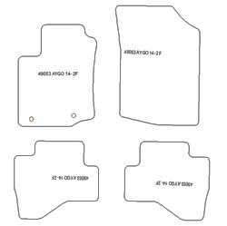 Tappetini auto per Toyota Aygo II 07.2014-11.2021