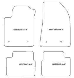 Tappetini auto per Fiat Bravo II (198) 2010-2014