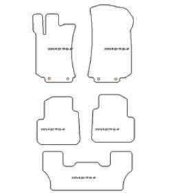 Tappetini auto per Mercedes Classe R (W251) 7 posti 2005-2013