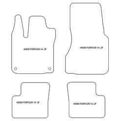 Tappetini auto per Smart Forfour II (anche EQ) 2014-