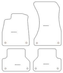 Tappetini auto per Audi A4 (B9) (anche Allroad) Avant (anche g-tron) 11.2015-09.2019
