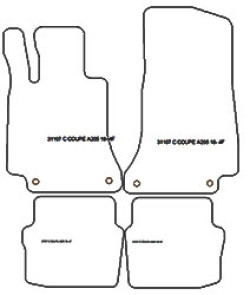 Tappetini per Mercedes Classe C (C205) Coupe 2015- MTM One