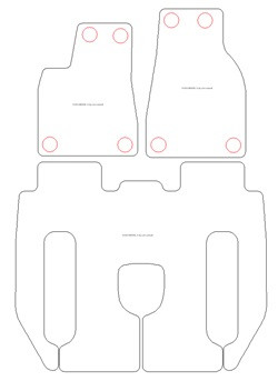 Tappetini per Tesla Model X 6 posti (with central console) 2016- MTM One