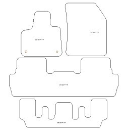 Tappetini per Peugeot 5008 II 7 posti 07.2017-2024 MTM One