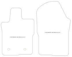 Tappetini per Ford Ranger Single Cab 2022- MTM One