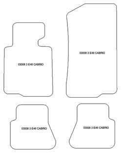Tappetini per BMW Serie 3 (E46C) Cabrio 1998-02.2005
