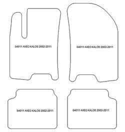 Tappetini per Chevrolet Aveo 2002-2011
