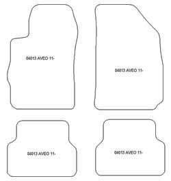 Tappetini per Chevrolet Aveo (T300) 06.2011-2015