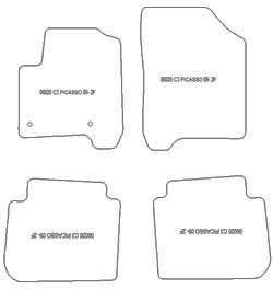 Tappetini per Citroen C3 Picasso 2009-