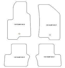 Tappetini per Dodge Caliber 2005-12.2011