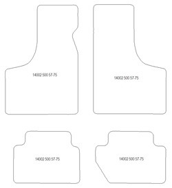 Tappetini per Fiat 500 1957-1975