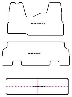 Tappetini per Ford Transit 9 posti 2007-2013 MTM Plus