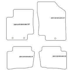 Tappetini per Hyundai i20 08.2010-08.2012