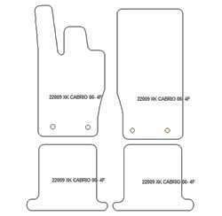 Tappetini per Jaguar XK Cabrio 05.2006-2015