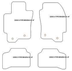 Tappetini per Jaguar X-Type benzina 2001-2009 MTM Plus
