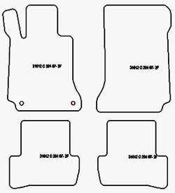 Tappetini per Mercedes Classe C (W204) 04.2007-02.2014