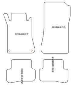 Tappetini per Mercedes CLC Coupe 2008-2011 MTM Plus