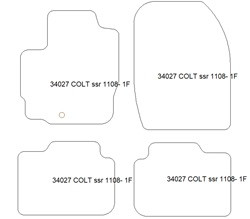 Tappetini per Mitsubishi Colt (Z30) 3 porte 11.2008-2012 MTM Plus