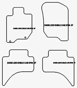 Tappetini per Mitsubishi L200 Double Cab 2006-2014 MTM Plus