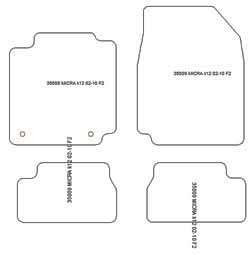 Tappetini per Nissan Micra (K12) 2002-2010