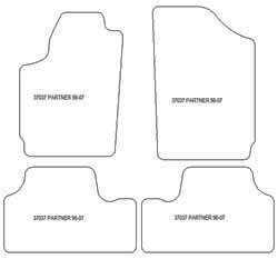 Tappetini per Peugeot Partner I 1998-2007 MTM Plus