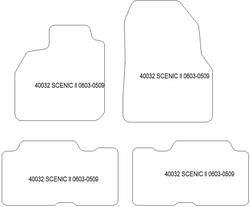 Tappetini per Renault Scenic II 06.2003-05.2009