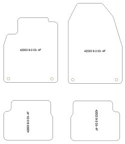Tappetini per Saab 9-3 Wagon 2005-05.2014
