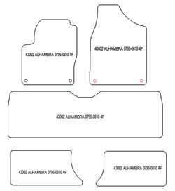 Tappetini per Seat Alhambra I 1995-08.2010