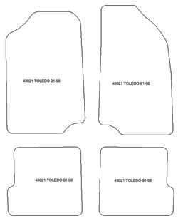 Tappetini per Seat Toledo I (1L) 1991-1998