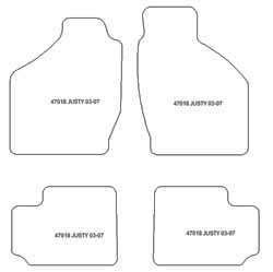 Tappetini per Subaru Justy III 09.2003-08.2007