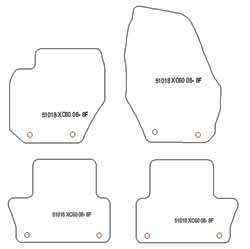 Tappetini per Volvo XC60 I 10.2008-07.2017
