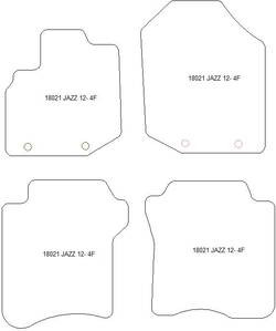 Tappetini per Honda Jazz II 2012-08.2015